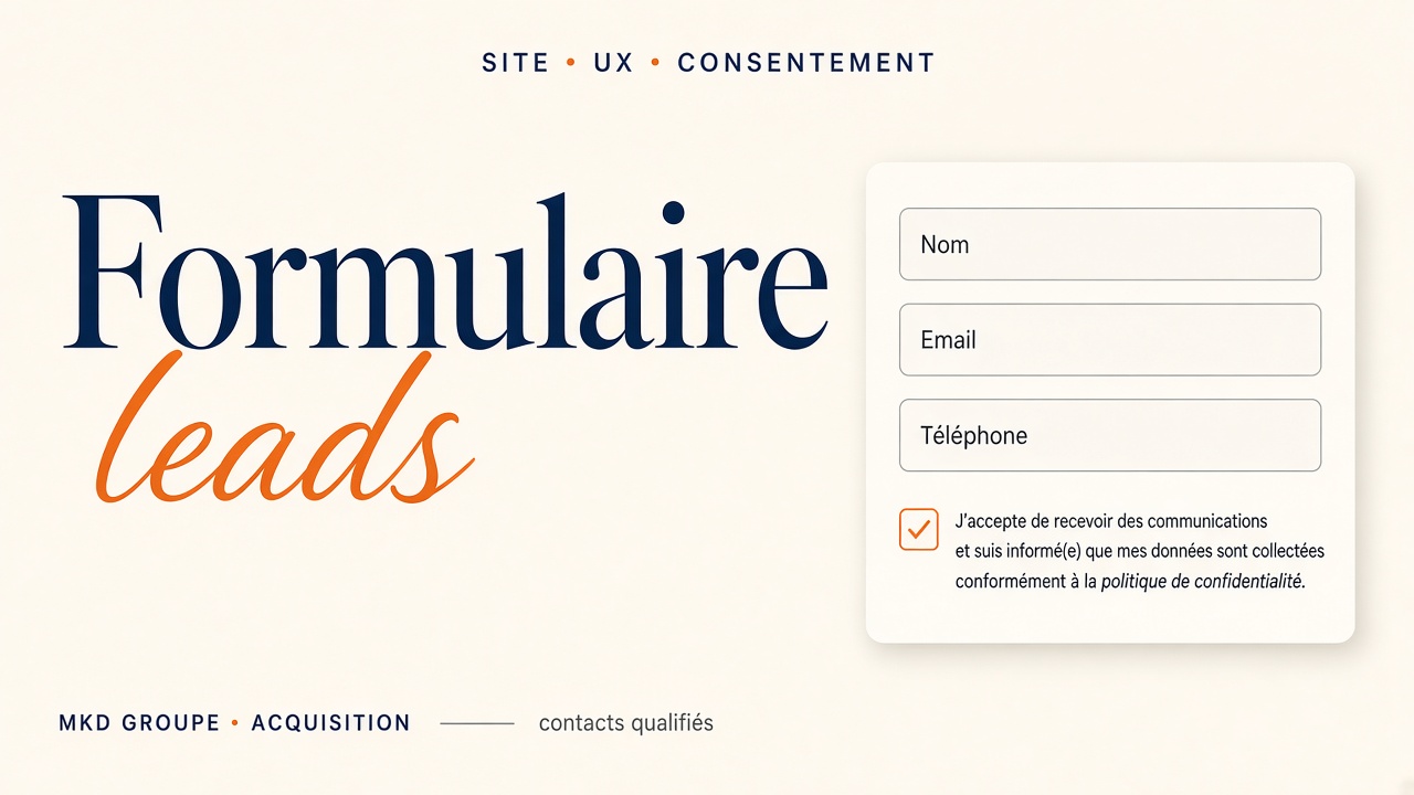 Formulaire leads site : générer des contacts qualifiés — MKD Groupe
