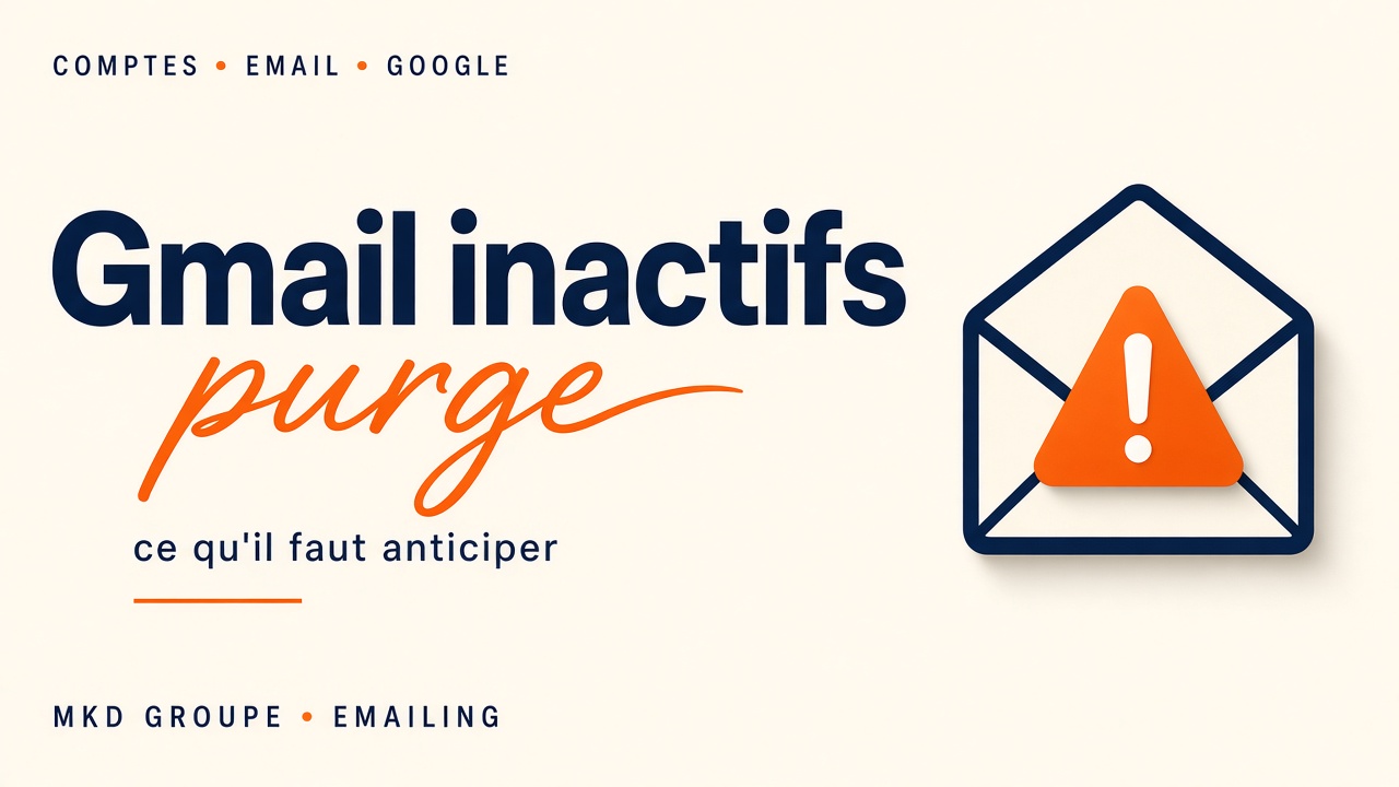 Comptes Gmail inactifs : ce que change la politique Google pour vos fichiers — MKD Groupe