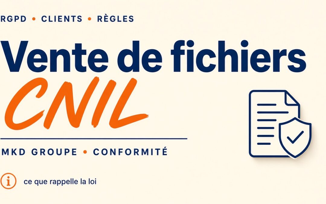 Vente de fichiers clients : la CNIL rappelle les règles