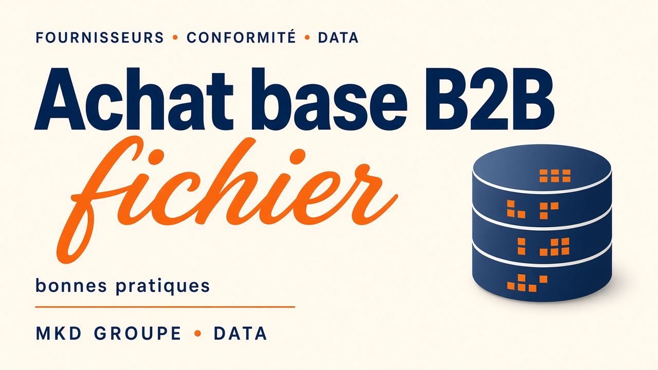 Achat d'une base de données B2B : guide, fournisseurs et conformité — MKD Groupe