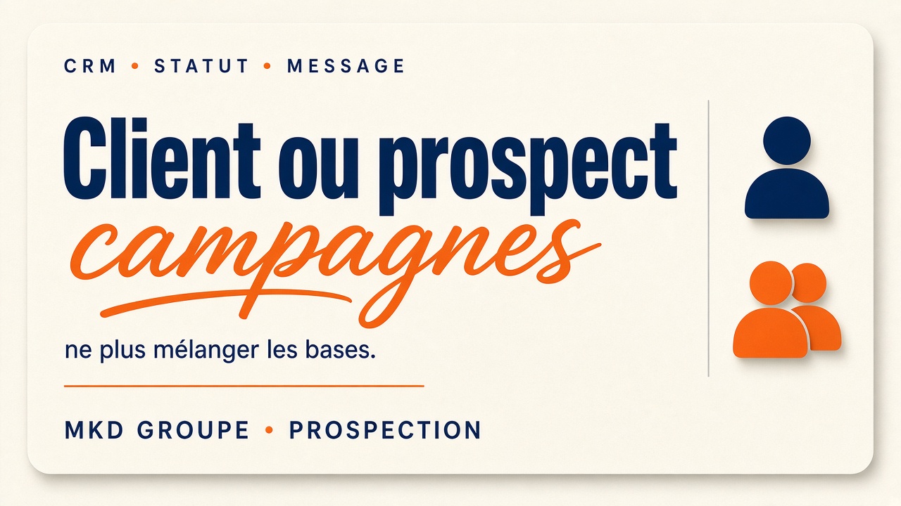 Client ou prospect : la différence qui change vos campagnes — MKD Groupe